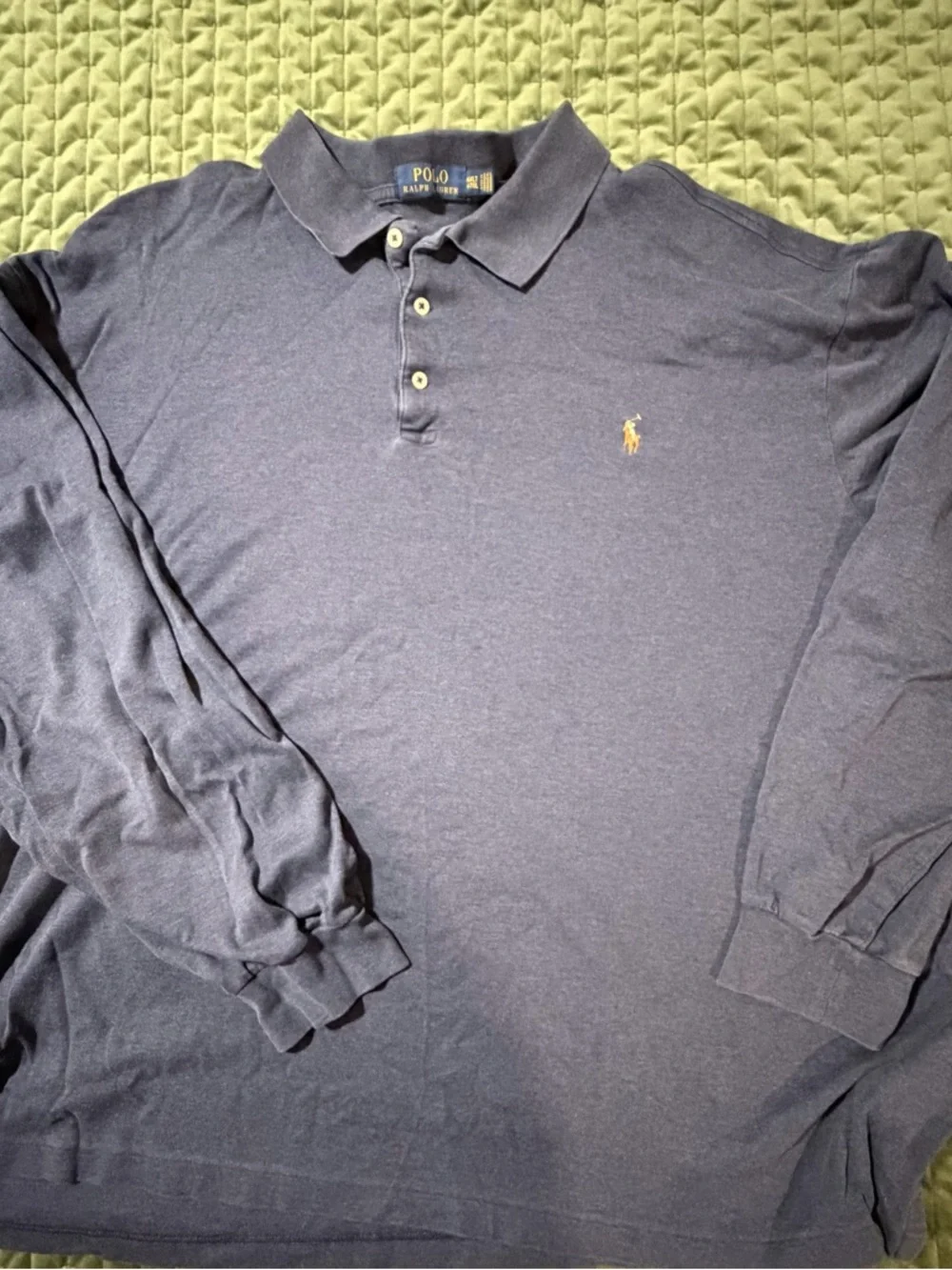 Polo Ralph Lauren long-sleeved‎ polo shirt navy blue size 4XLT